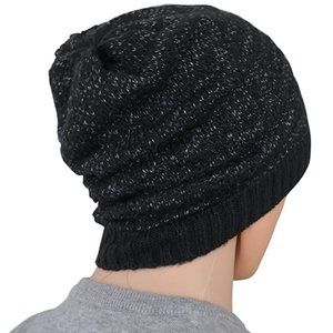 Cable Knit Slouchy Beanie Men Winter Beanies